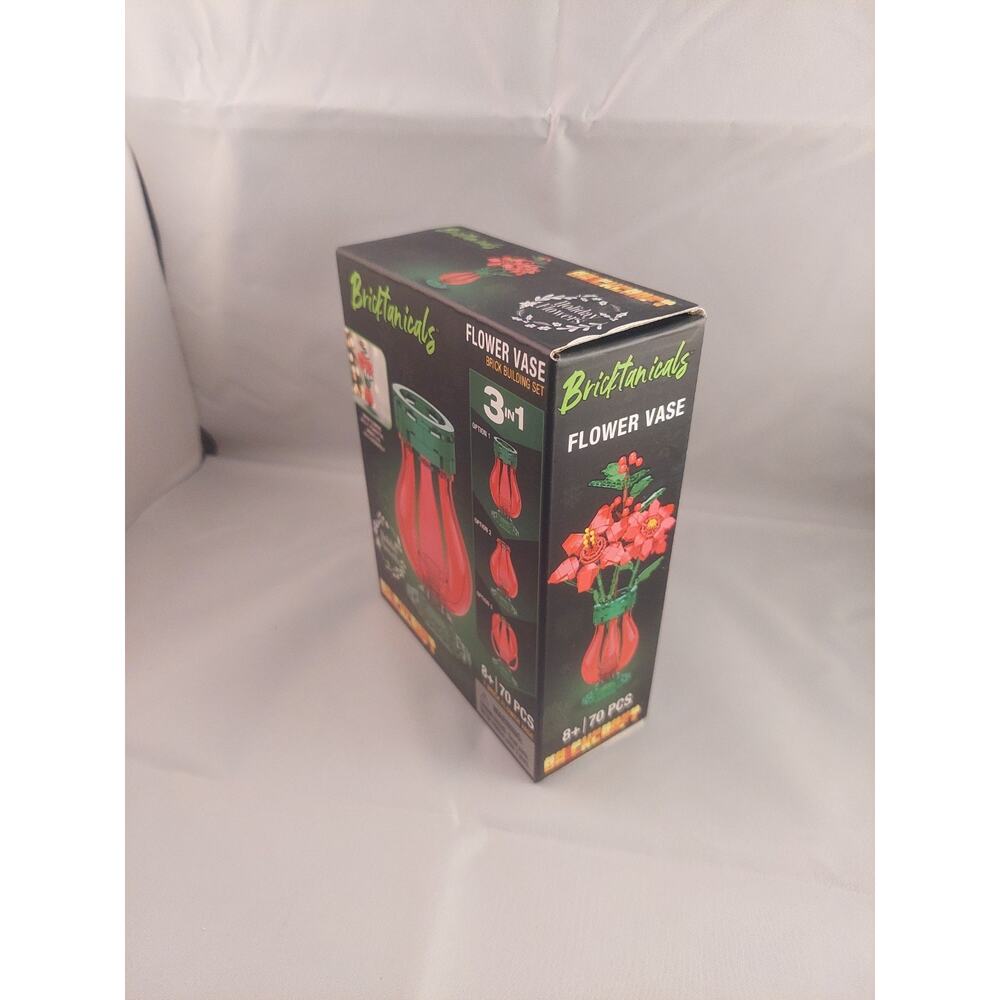 Brickcraft Bricktanicals Holiday Flowers Vase Brick Building Set 70pcs New - Picture 2 of 6
